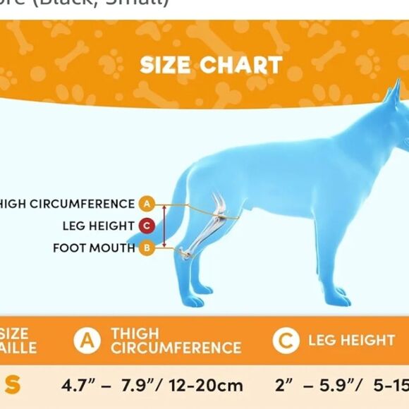 BENCMATE Adjustable Dog Knee Brace, Universal Designed for All Four Limbs, Small - Picture 4 of 6